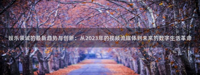 泰达娱乐主管：娱乐领域的最新趋势与创新：从2023年的视频流媒体到未来的数字生活