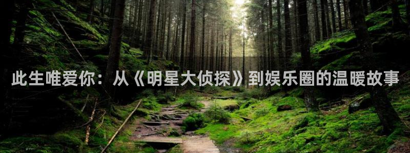 泰达娱乐app最新版：此生唯爱你：从《明星大侦探》到娱乐圈的温暖故事